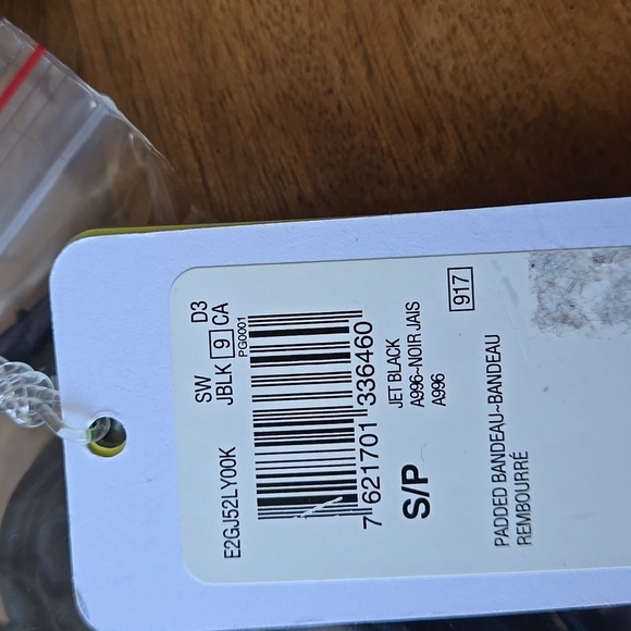 NWT GUESS Jet Black Bandeau Bikini Top Size S - Picture 8 of 8